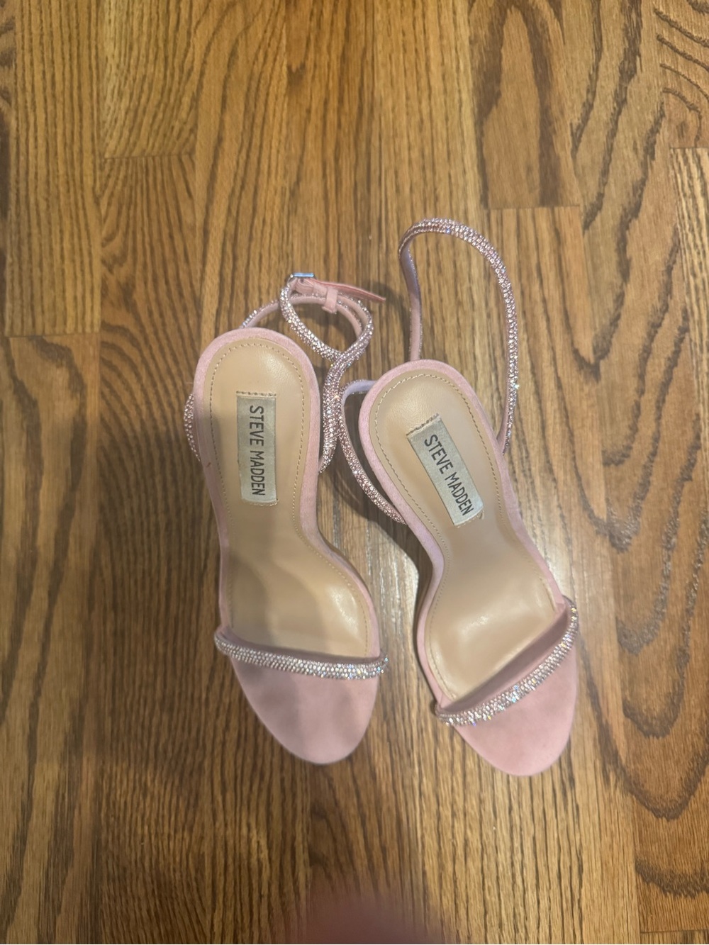 Steve Madden Pink Crystal Strap Slingback Heels